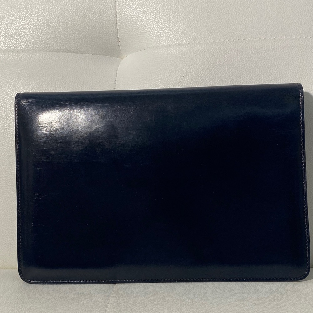 Authentic CELINE Envelope Navy Leather Clutch Bag - Picture 6 of 16